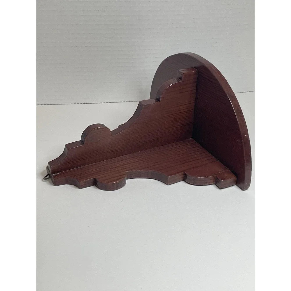 Wall Gallery Shelf Scalloped Stained Photo Shelf Decor Display 9.5 X 8.5